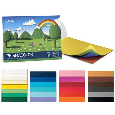 Cartoncini Prisma FAVINI 10 PRISMA monoruvidi colorati 220 g/m² 70x100cm camoscio 12  conf.10 - A33R0A1